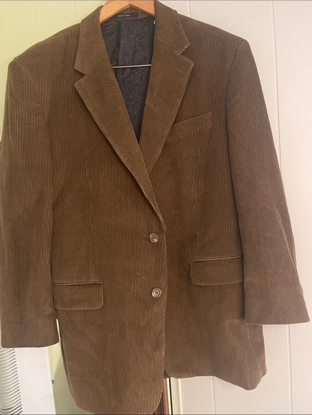 Men's Brown Corduroy Sport Coat Jacket